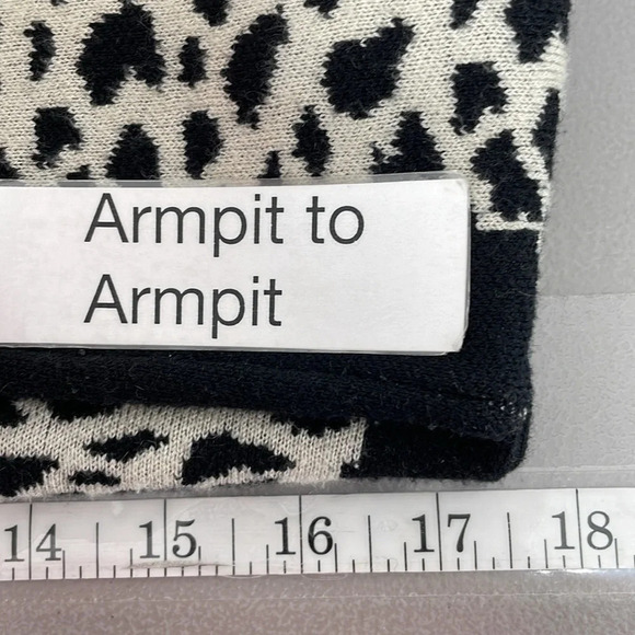 Velvet Graham Spencer Cardigan Women's S Small Black Leopard Zip Sweater - Picture 13 of 14